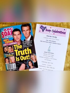ABC SOAPS IN DEPTH MAGAZINE, JUNE 20, 2006 & 2006 DAYTME EMMY PARTY INVITATION